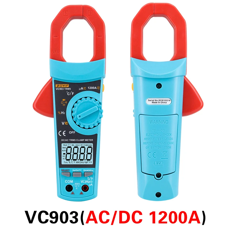 VC903 VC902 True RMS цифровой клещи Ac/Dc Ток Напряжение Автоматический диапазон Емкость Сопротивление Высокая точность мультиметр