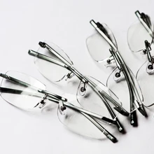 4 шт., набор, легкие, без оправы, алюминиевые очки для чтения, очки для мужчин и женщин, цветные очки из бронзы de grau 6144