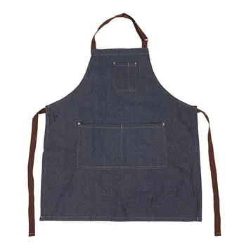 

1PCS Simple Denim Jeans Aprons Uniform Unisex Adult Aprons For Woman Men's Male Lady's Kitchen Cooking Gifts