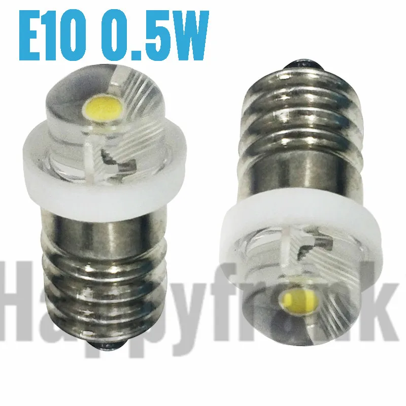 E10 P13.5S светодиодный чип лампа 3 в 6 в 9 в 12 В фокус фонарь светильник вспышка светильник замена 3 Вт 1 Вт 0,5 Вт точечная лампа