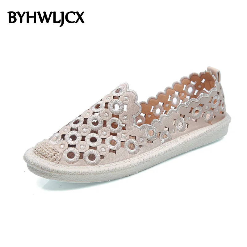 

Summer women's shoes fashion hollow breathable upper sneakers women spring and autumn shallow mouth casual flat shoes PU sandals