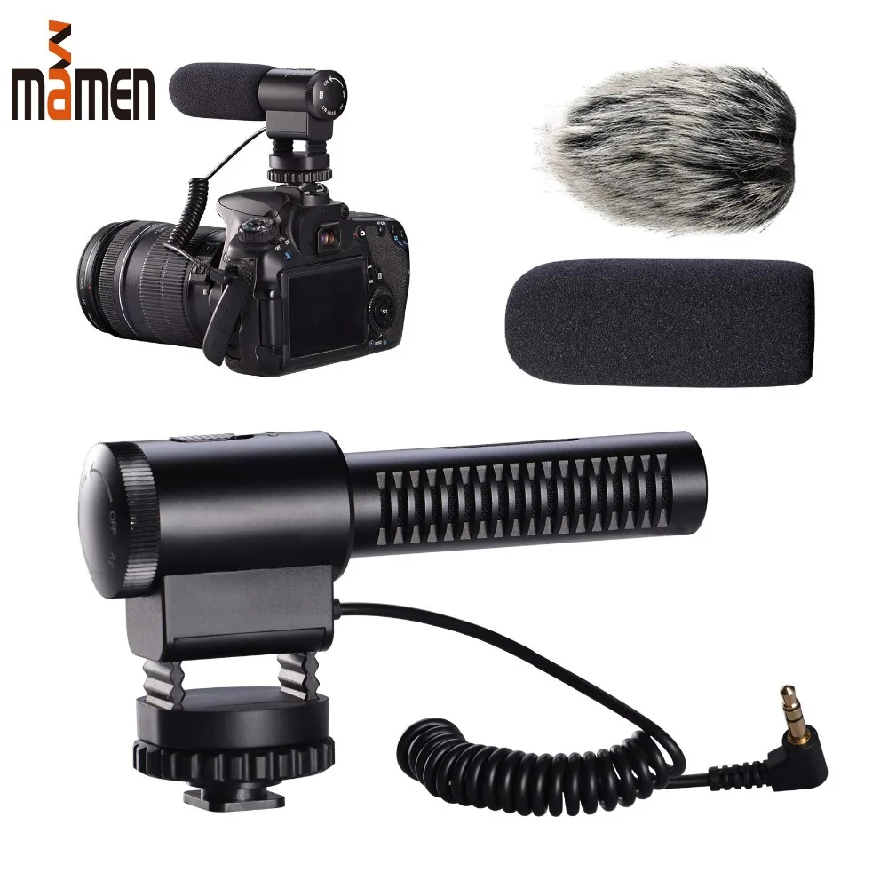 Nueva Cámara Dslr Micrófono Estéreo Micrófono de vídeo digital 3.5mm Para Nikon Canon Vlog