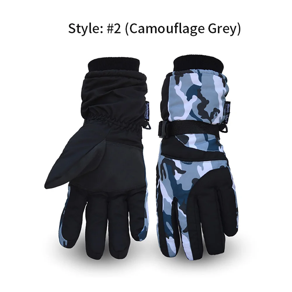 camouflage gray Vehemo перчатки для мотоцикла, для улицы водонепроницаемые перчатки мотоциклетные зимние для пеших прогулок Лыжная езда сохраняет тепло - Цвет: camouflage gray