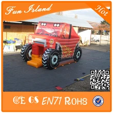 Детский автомобиль надувной батут в форме замка с препятствий/прыжки замок для выставки/On Dispaly