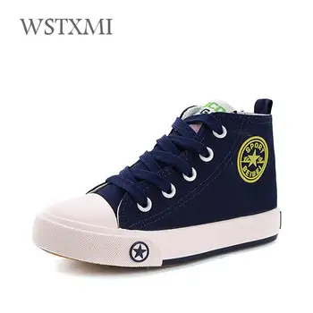 

Children Canvas Shoes Girls Sneakers High Boys Shoes Breathble Sports Shoes 2019 Spring Autumn Fashion Little Kids Casual Shoes
