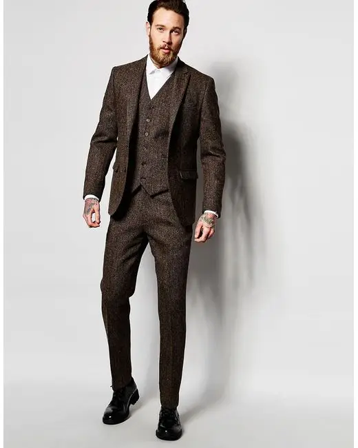 dark brown pant with shirt