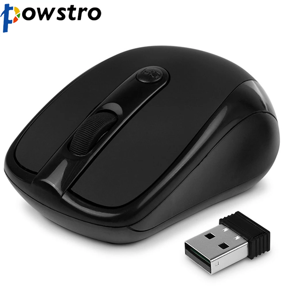 

POWSTRO K Professional Optical Wireless Mouse Mice USB Mouse 2.4GHz With Mini USB Dongle For PC Laptop Win7/8/10/XP/Vista