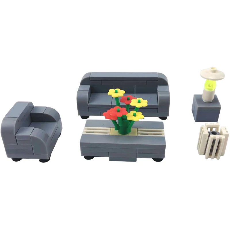 

Legoing building blocks gray table sofa table decoration model building blocks city brick educational toys children Legoings