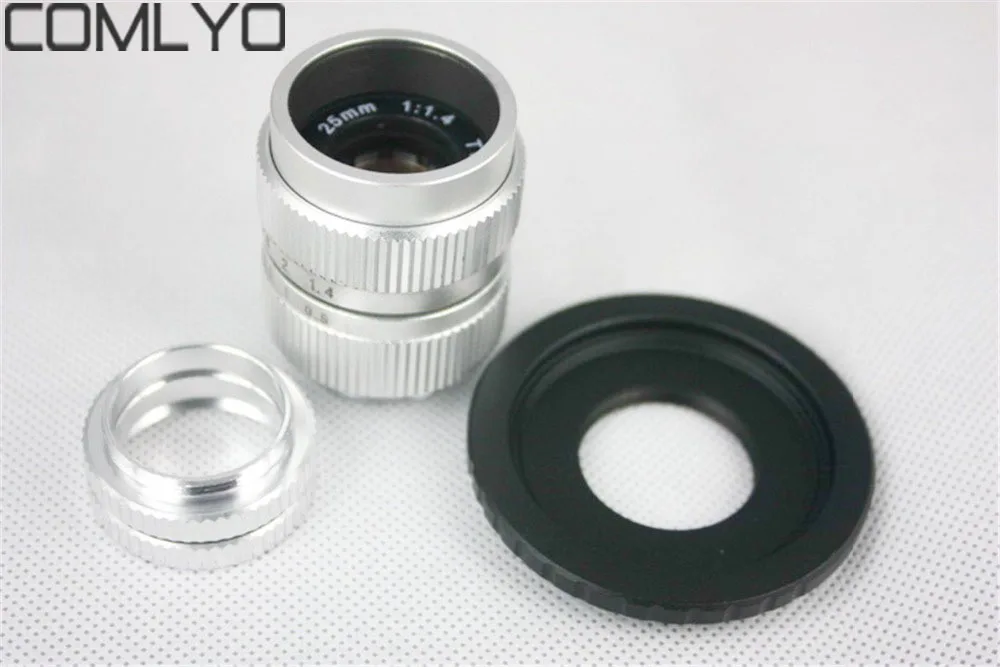 comlyo адаптер объектива 25 мм f/1.4 Объективы для видеонаблюдения для Fuji FX+ с горы на Fuji FX адаптера+ 2 Макро Кольца включены Камера Интимные аксессуары
