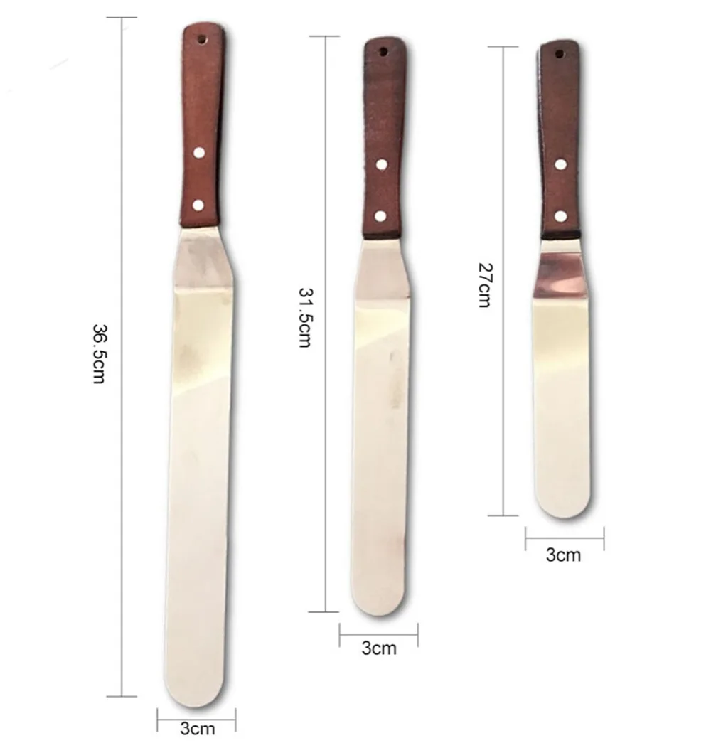 Kitchen Tools Stainless Steel Cake Spatula Butter Cream Icing Frosting Knife Smoother Pastry Cake Decoration kitchen accessories (6)
