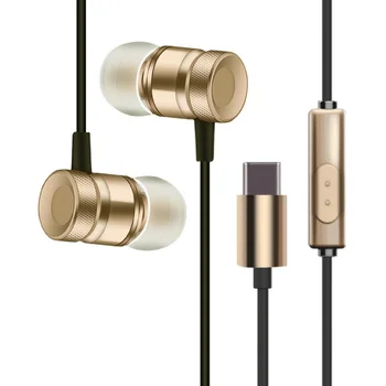 

For Type C Phone New HiFi Chip Continual Digital Lossless Audio USB Type C In-Ear Earphones with Microphone Metal Wired Earphone