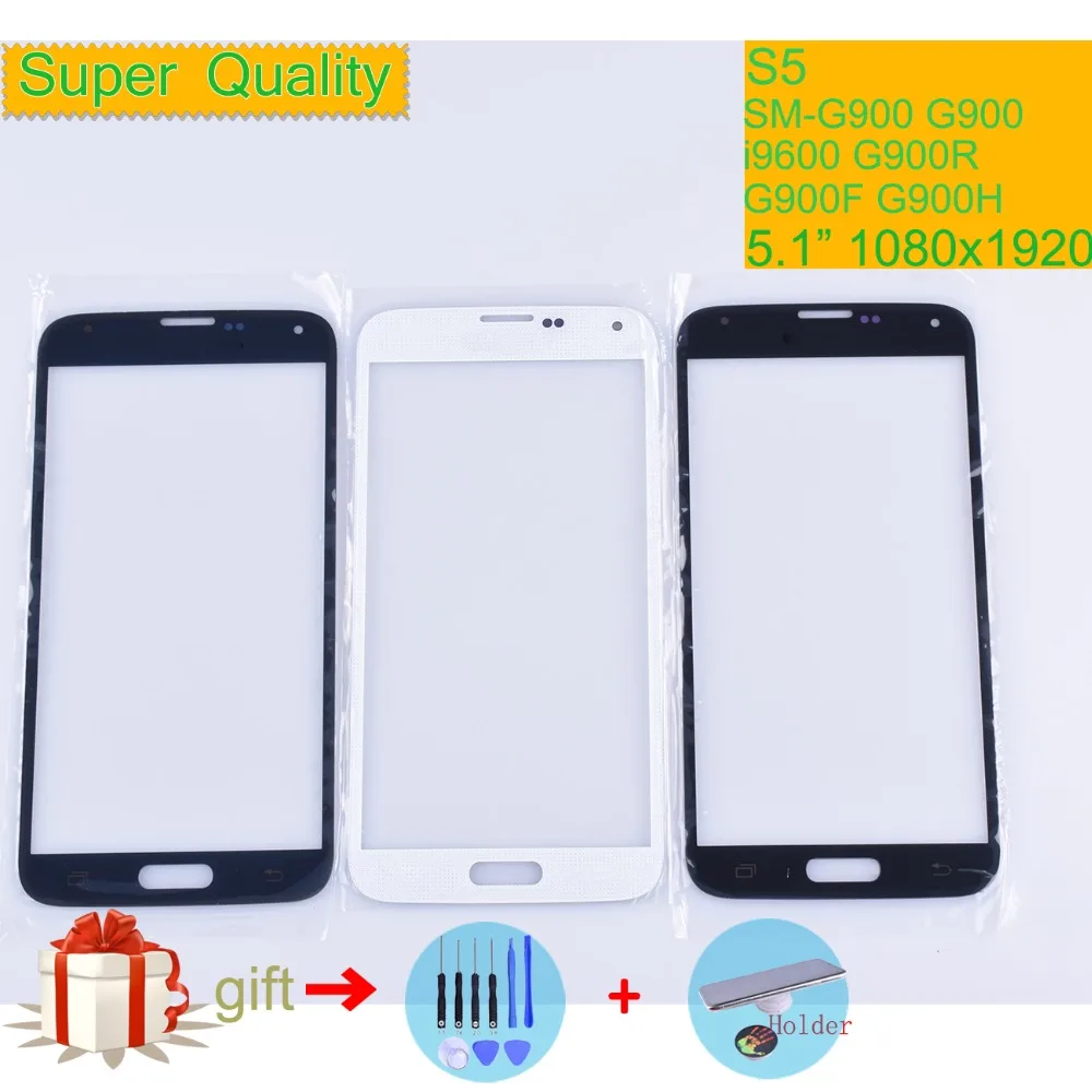 Для Samsung Galaxy S5 i9600 G900F G900H G900A G900 SM сенсорный экран передняя стеклянная панель
