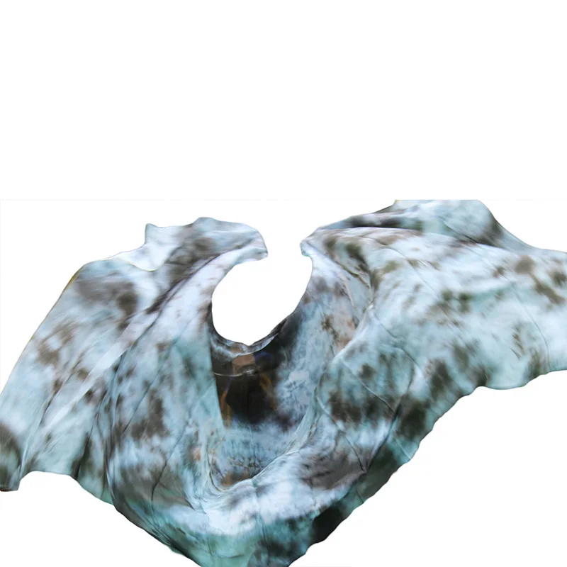 

New Design 100% Silk Veil Belly Dance Veils Popular Gradient Color Hand Dyed Dance Accessories 5mm Belly Dance Silk Veil 5 Sizes