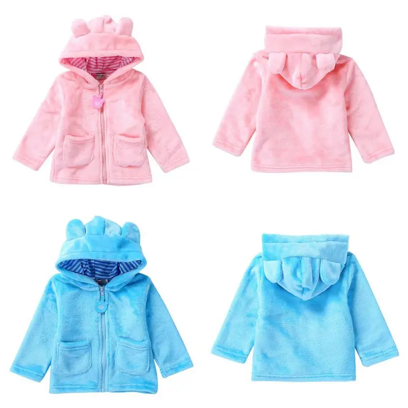 Одежда для младенцев, топы, модная верхняя одежда с капюшоном и длинными рукавами для новорожденных девочек и мальчиков 6-24 месяцев, милая верхняя одежда, куртки, пальто