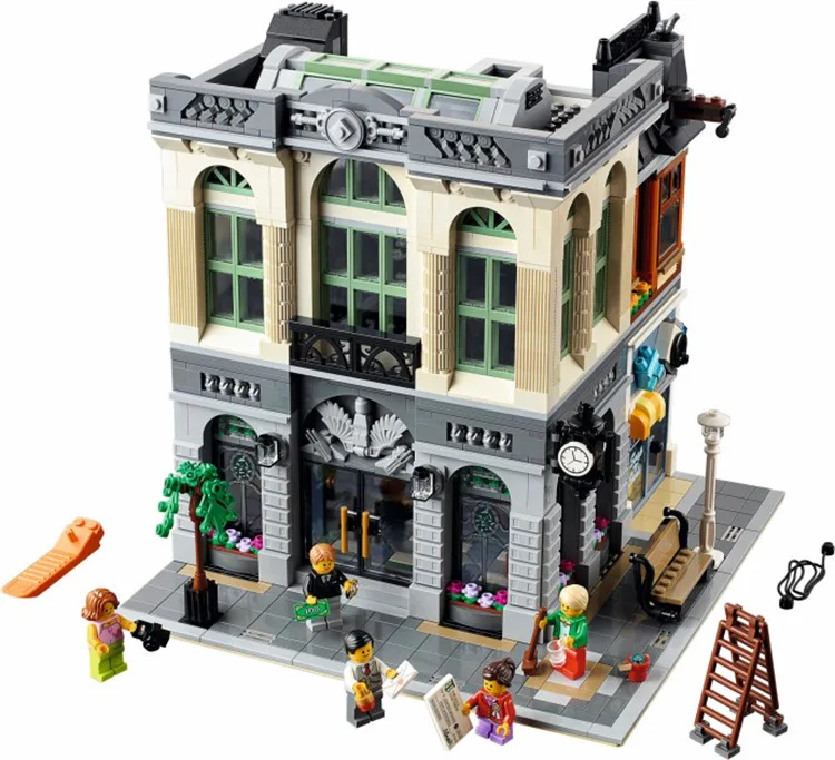 

Creator City Street Brick Bank Model Building Kits Blocks Bricks Toy 2413Pcs Compatible With Leogings 10251