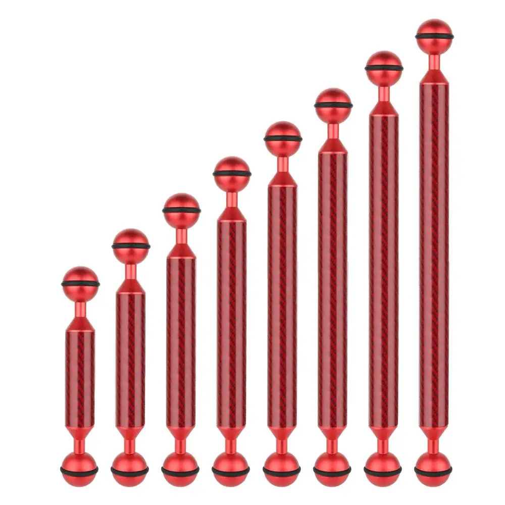 Углеродное волокно Дайвинг двойной шаровой головкой Поплавковый плавучий рычаг для OSMO действие для Gopro/eken Спортивная камера смартфон подводный лоток