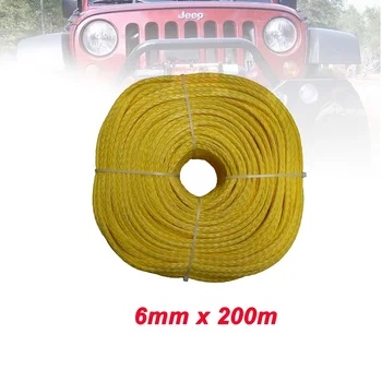 

6mm x 200m 12 Strand UHMWPE Fiber Braid Pulling Rope Sailplane Rope