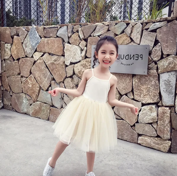 

2019 kids dresses for girls summer princess dresses 2Y to 8Y litter girl gauze Ball Gown Children party dance tutu dresses