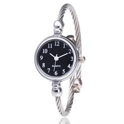 Простые Серебряные женские часы, элегантные маленькие женские часы с браслетом, новинка, модный бренд, Римский циферблат, Ретро стиль, женские наручные часы gif - Цвет: 14