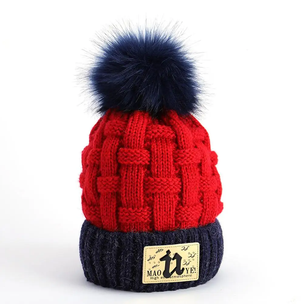 MISSKY/комплект теплой вязаной шапки с помпоном и шарфом для детей; осенне-зимняя одежда