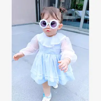

Spanish Lolita Girl Dress Children's Lace Sunscreen Sleeve Princess Gown Birthday Party Dress Modis Kids Clothes Vestidos Y1514
