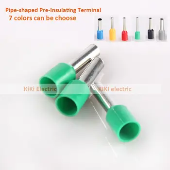 

Green/Black Tube Pre-insulating Terminal/copper Ends #10AWG 6.0SQMM Cable crimp terminals GT-JT style 10mm pin connectors E6010