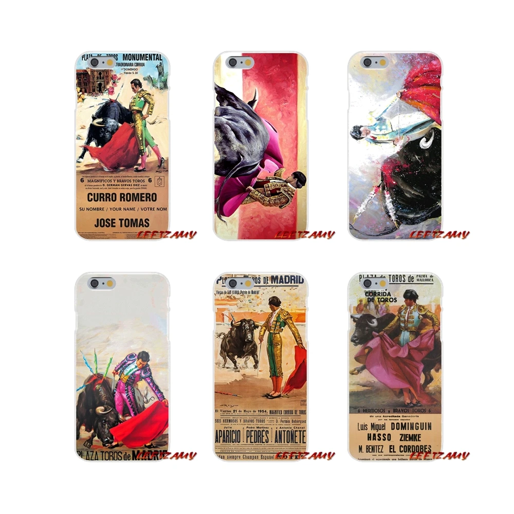 

For iPhone X XR XS MAX 4 4S 5 5S 5C SE 6 6S 7 8 Plus Accessories Phone Shell Covers Spanish Bullfighter poster