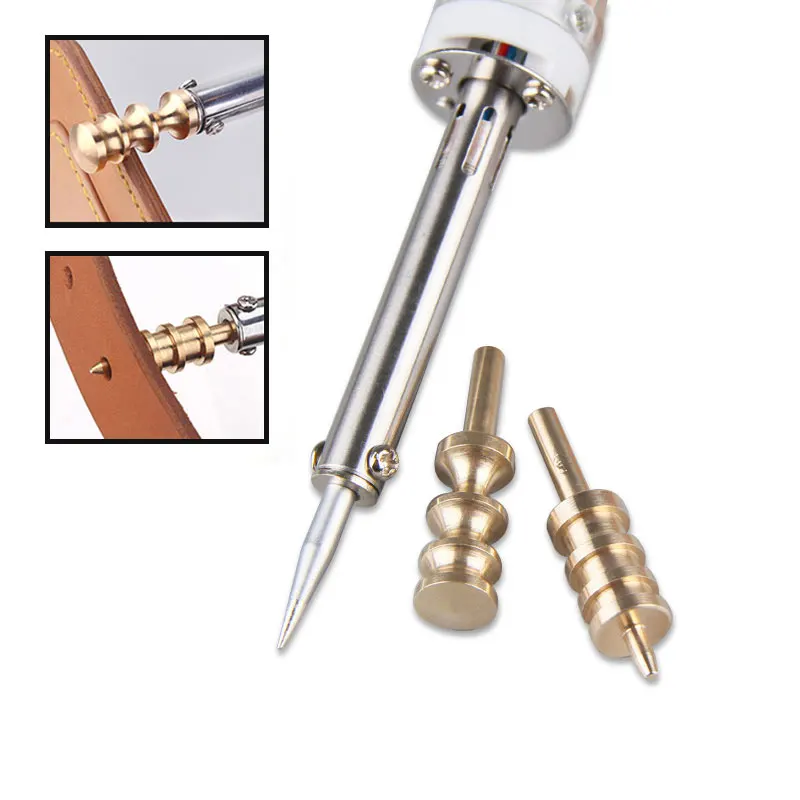 

Leather Electric Edge Ironing Tools Brass Soldering Irons Edge Line Sealing Machine DIY Leathercraft Pyrography Tools