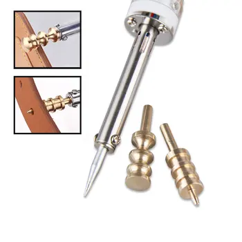 

Leather Electric Edge Ironing Tools Brass Soldering Irons Edge Line Sealing Machine DIY Leathercraft Pyrography Tools
