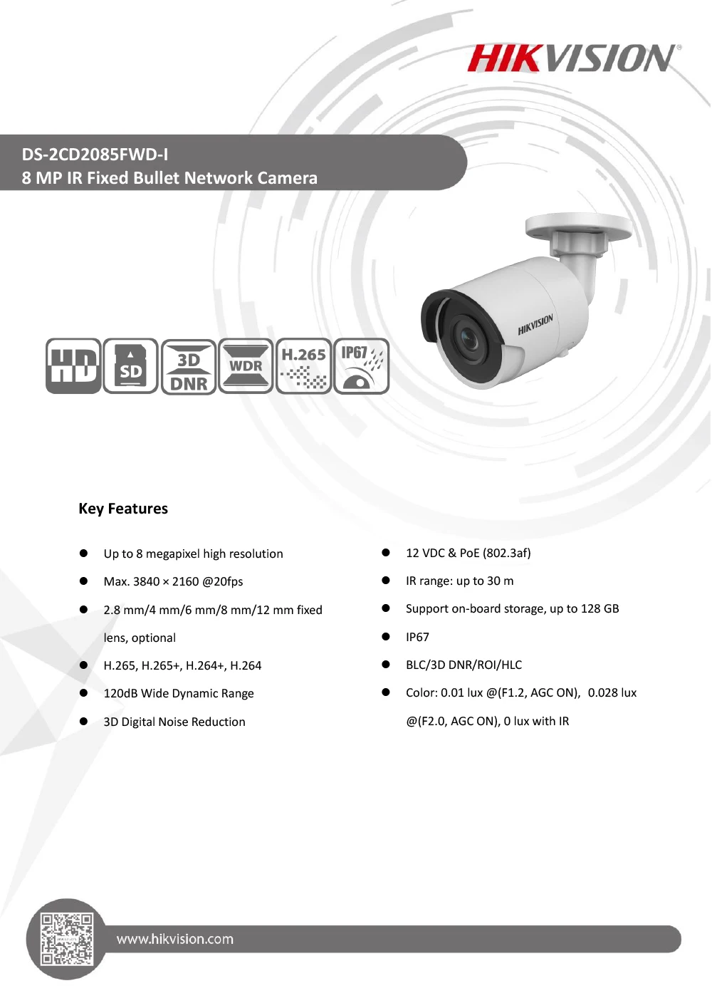 Hikvision 8CH HD Сеть POE NVR комплект CCTV система безопасности 8 шт. 8MP пуля наружная IP камера ИК ночного видения комплект наблюдения