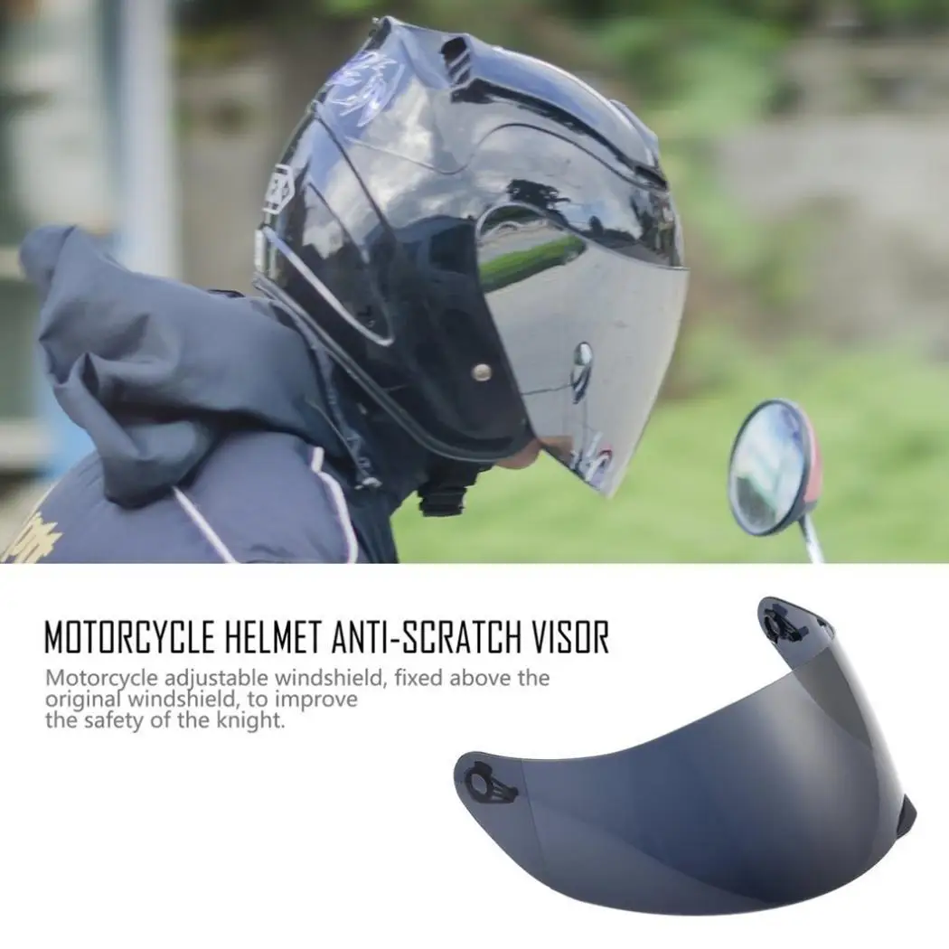 

Unisex General Adjustable UV Protection Motorcycle Black Helmet For 316 902 AGV K5 K3SV Windshield