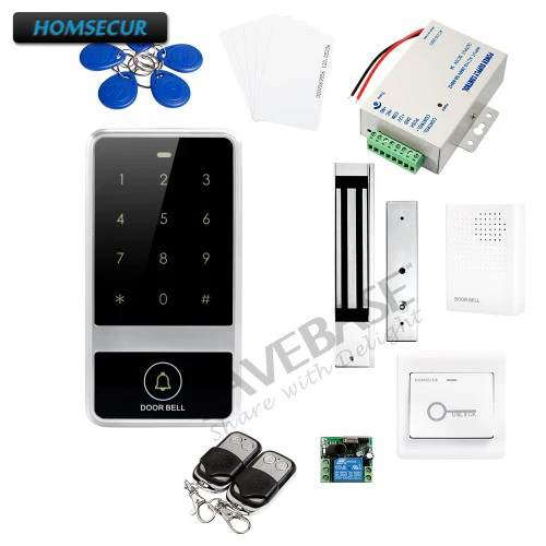 

HOMSECUR 125Khz RFID Silver Waterproof RFID Access Control Kit + 280KG Waterproof Magnetic Lock