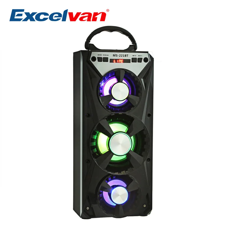 

Excelvan MS-221BT Portable Wireless Bluetooth Speaker with 3.5mm Plug Support FM Radio AUX TF Card Volume Control