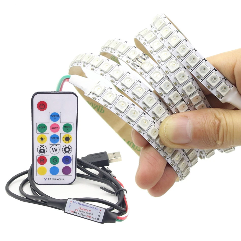 1 M 2 WS2812B Светодиодные ленты Водонепроницаемый 30 60 144 светодиодный s DC 5 V RGB свет
