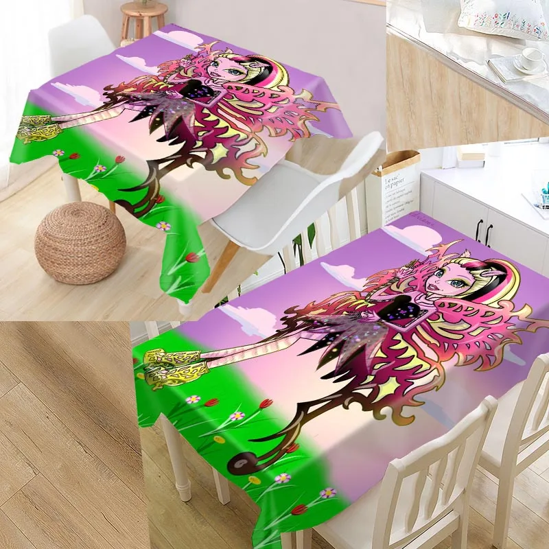 Monster High 03 оригинальная скатерть оксфордская ткань прямоугольный водонепроницаемый маслонепроницаемый чехол для стола семейные вечерние скатерти - Цвет: 1