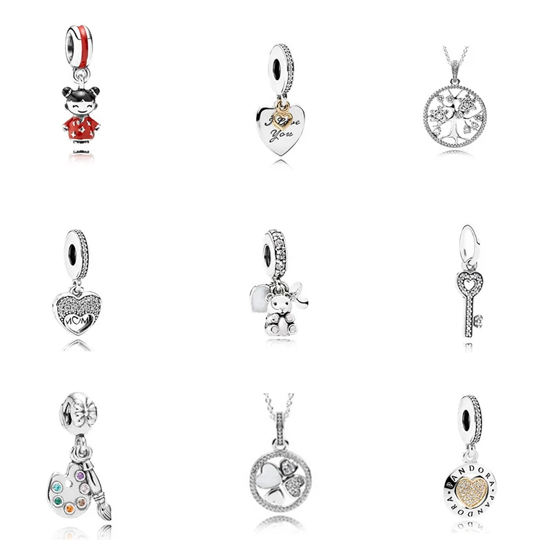 

S925 Sterling Silver 2018 Fashion New Pendant Accessories Beads Suitable Fits Charm Bracelet DIY Womenale Jewelry Gift