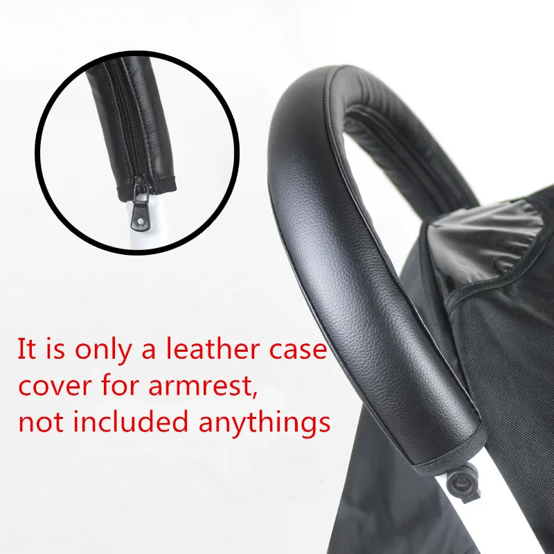 Pram Stroller Accessories Yuyu Baby Armrest Pu Protective Case Cover For Covers Handle Wheelchairs | Мать и ребенок
