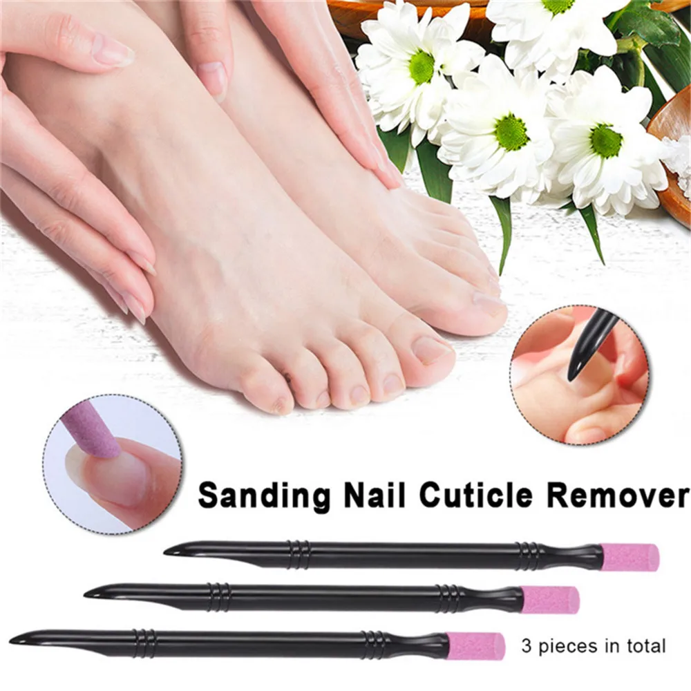 

1pc Glitter Powder Sponge Brush Double-end Quartz Cuticle Pusher Trimmer Manicure New Nails Tips Design Nail Art Tool