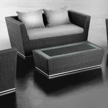 Горячая SGS Скидка Современная ткань pe ротанга итальянский классический диван