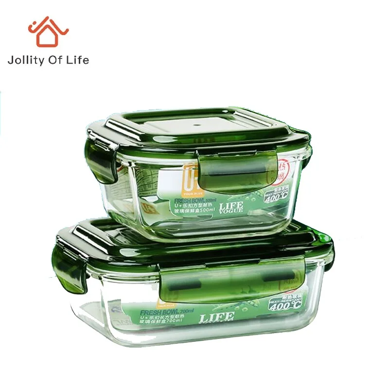 

Microwavable Food Container for Work with Lunch Bag Leakproof Green Color