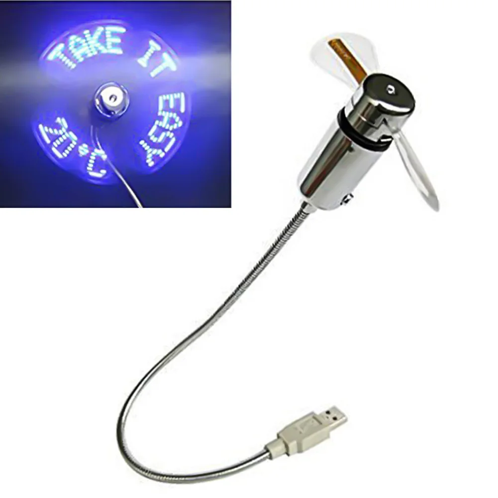 LED LIGHTED flexible USB POWER COOLING Mini FAN for Travel Laptop Computer PC