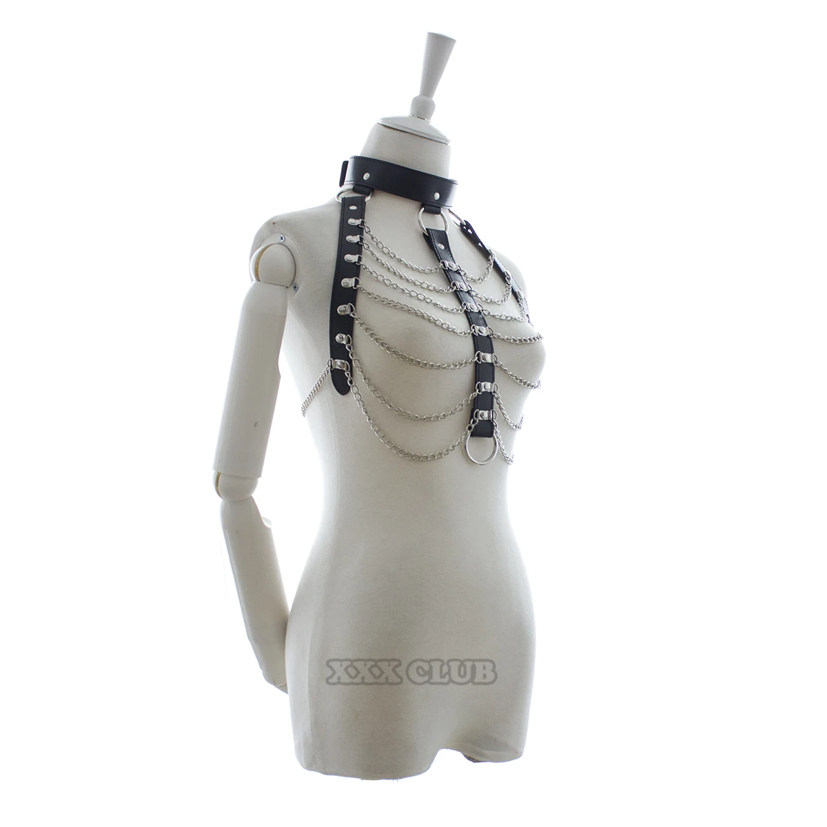 Thierry Female Bondage Harness Sex Flirtation Include Collar and Metal Chain, Sex Toys For Women Adult Couples Game picture