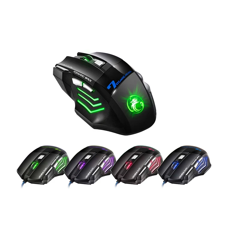  Professional Wired Gaming Mouse 7 Button LED Optical USB Computer mice for dota pubg mause for lapt