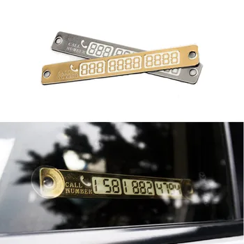 

Car Styling CampingTemporary Car Parking Card Telephone Number Card Notification Night Light Sucker Plate Phone Number Card