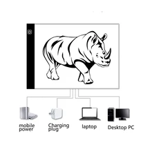 Ультратонкий 3,5 мм A4 светодиодный свет доска-планшет относится к ЕС/Великобритании/Австралии/США/USB разъем с 3 режимами затемнения для персонажа эскизов