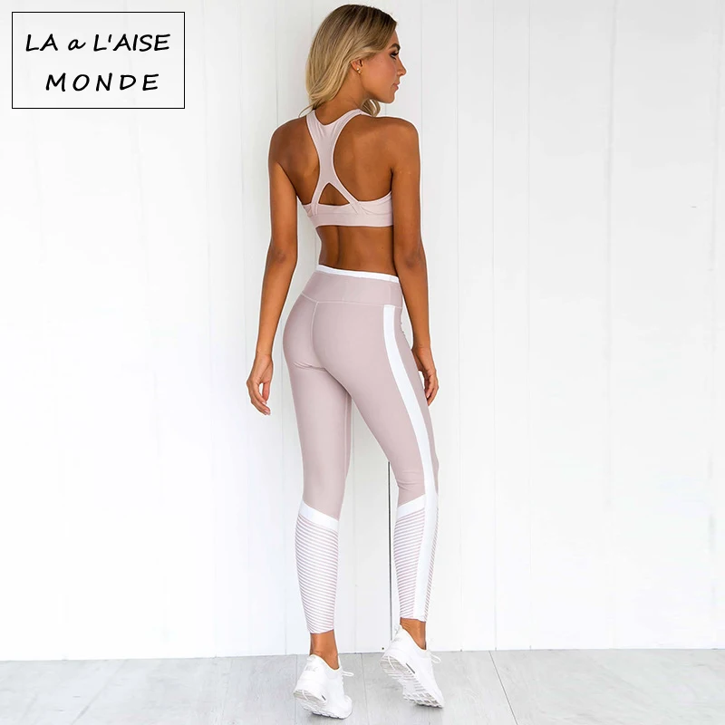 

Yoga Leggings Set Women's Tracksuits Sport Outfit Exercise Clothing For Women 2018 Womens Athletic Sets Ladies Sportswear