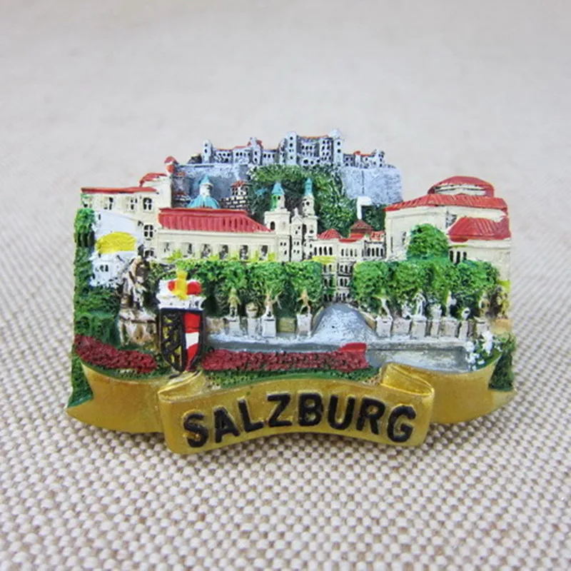 Salzburg Souvenir Magnet - Kühlschrankmagnet Stadt Deko 8,5 X 7 Cm
