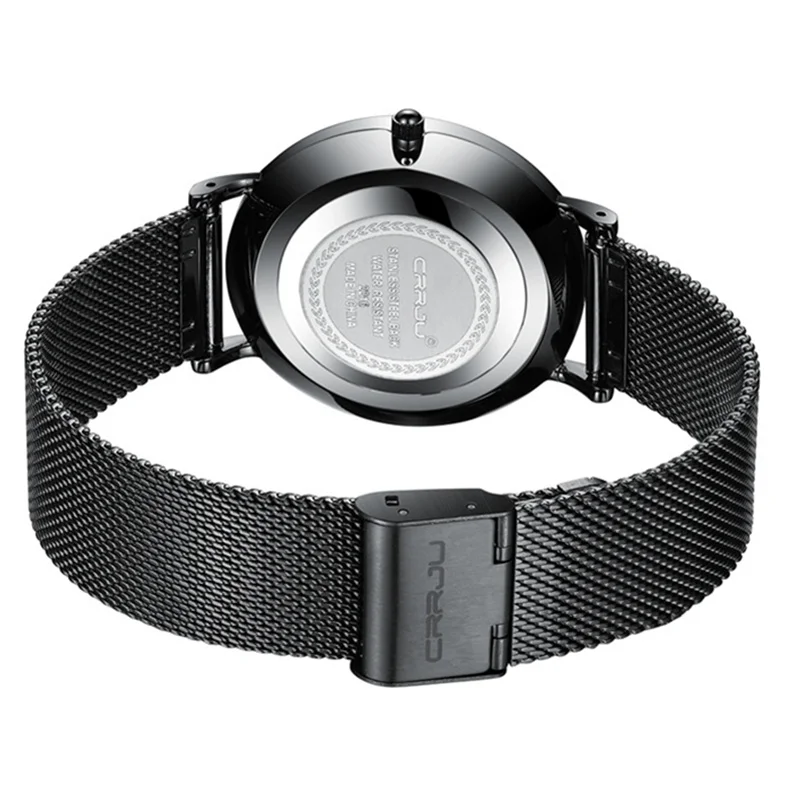 CRRJU мужские часы Топ бренд класса люкс ультра тонкие мужские часы водонепроницаемые спортивные часы для мужчин Авто Дата часы из нержавеющей стали reloj hombre