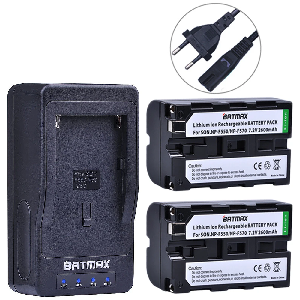 

2PCS NP-F550 NP-F570 NP F550 F330 F570 Battery&Rapid Charger For Sony CCD-TR910 CCD-TR917 CCD-TRV110K DCR-TRV120 DCR-TRV130