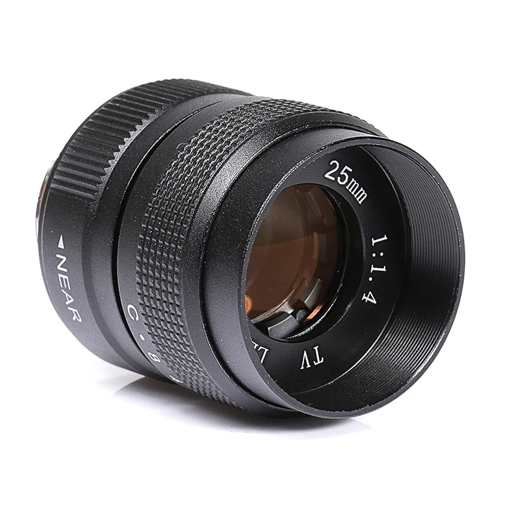 

25mm f/1.4 C Mount CCTV TV Lens body black forEOS M Micro 4/3 FX N1 NEX free shipping
